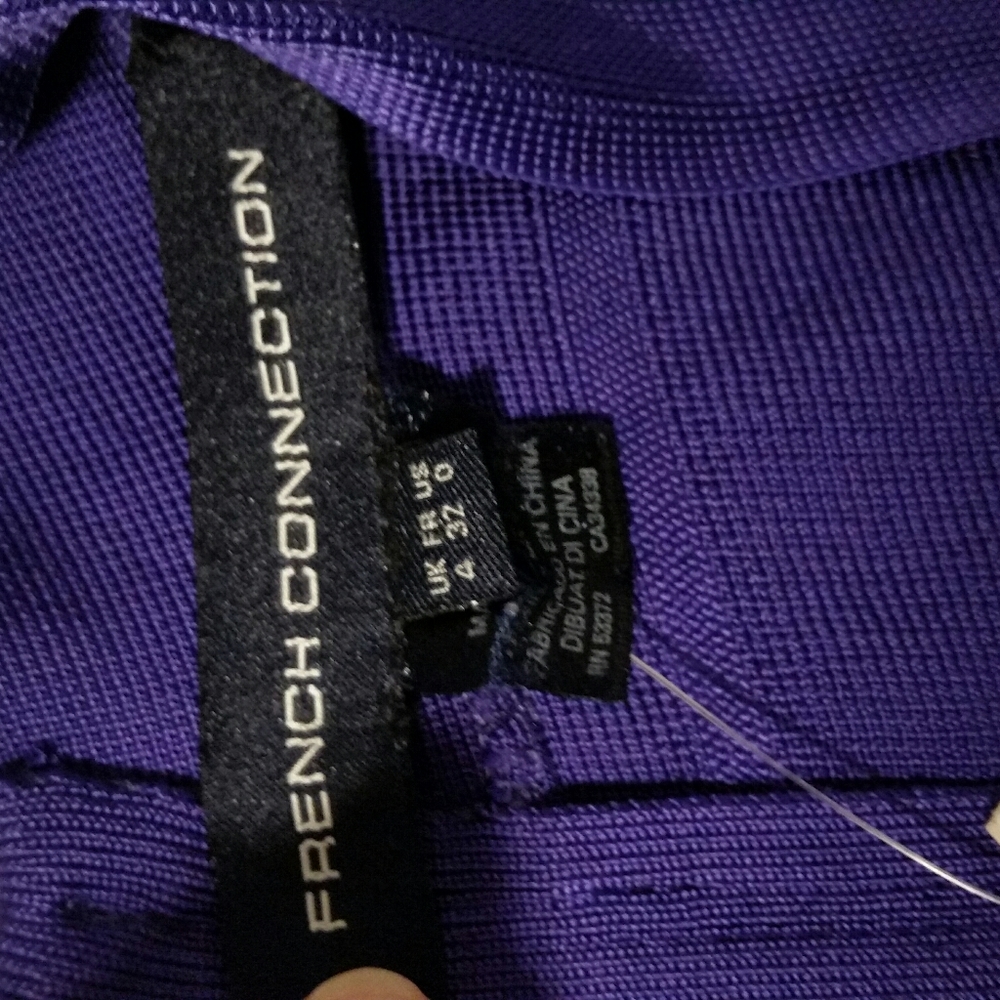 French Connection,dress New w/Tag Purple sz 0 - Picture 7 of 13